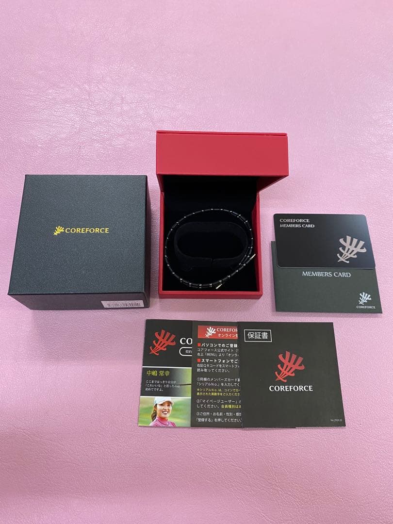 極美品　コアフォース　ブラック　50cm COREFORCE（コアフォース） コアフォースループ ブラックスピネル 50