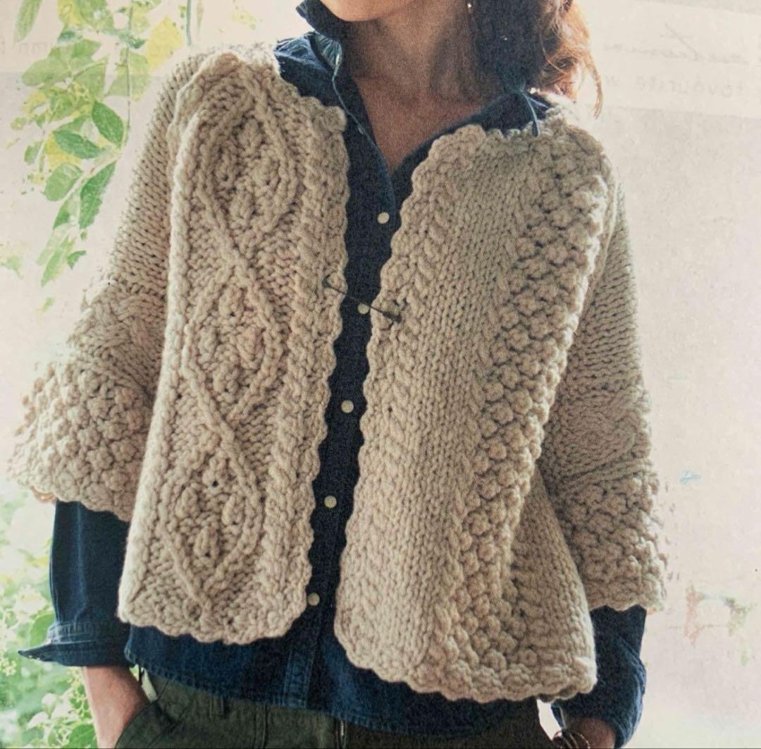 cross&clothアランハンドニットボレロ