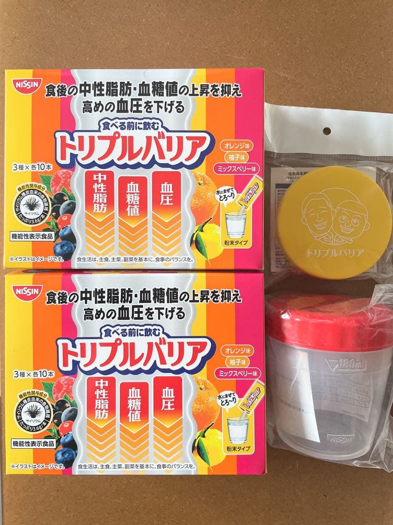 新品未開封　日清食品　トリプルバリア果物フレーバー3種アソートおまけ付き トリプルバリア 果物フレーバー3種アソート 30本入 | 日清食品グループ