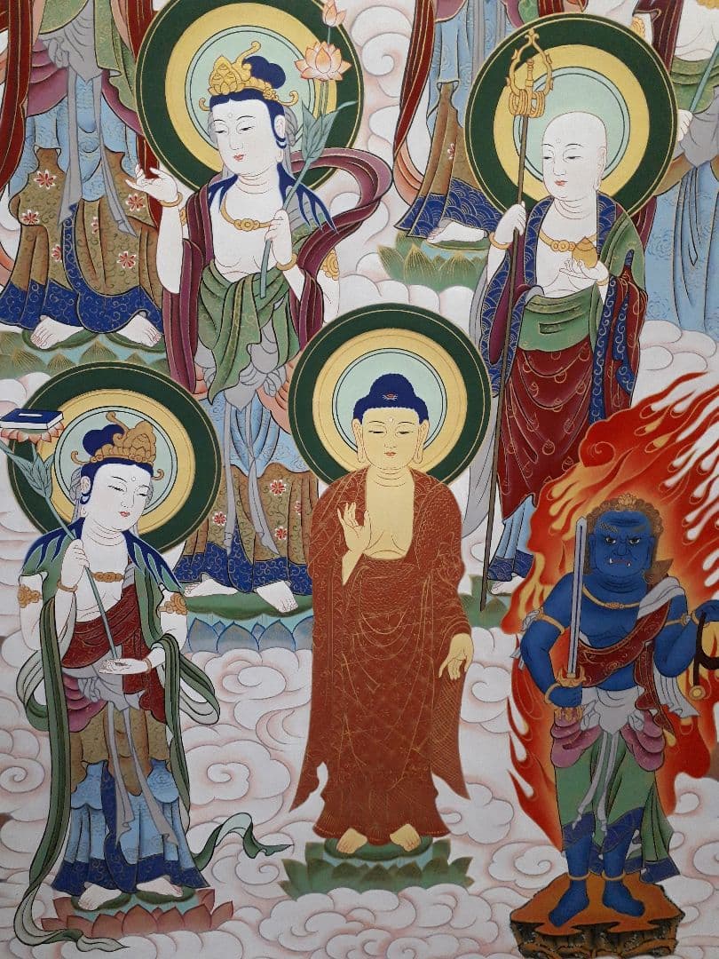 み*る様 ‼️大幅 ‼️ 十三佛 仏画 加藤清人 2尺5寸 - メルカリ