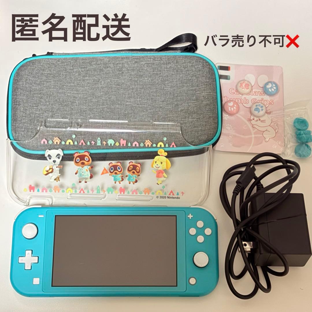 Switch Lite 本体 ターコイズ ハードケース クリアケース 充電器