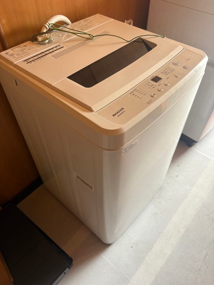 風乾燥機能付き マクスゼン 6.0kg 洗濯機 JW60WP01 2023年製