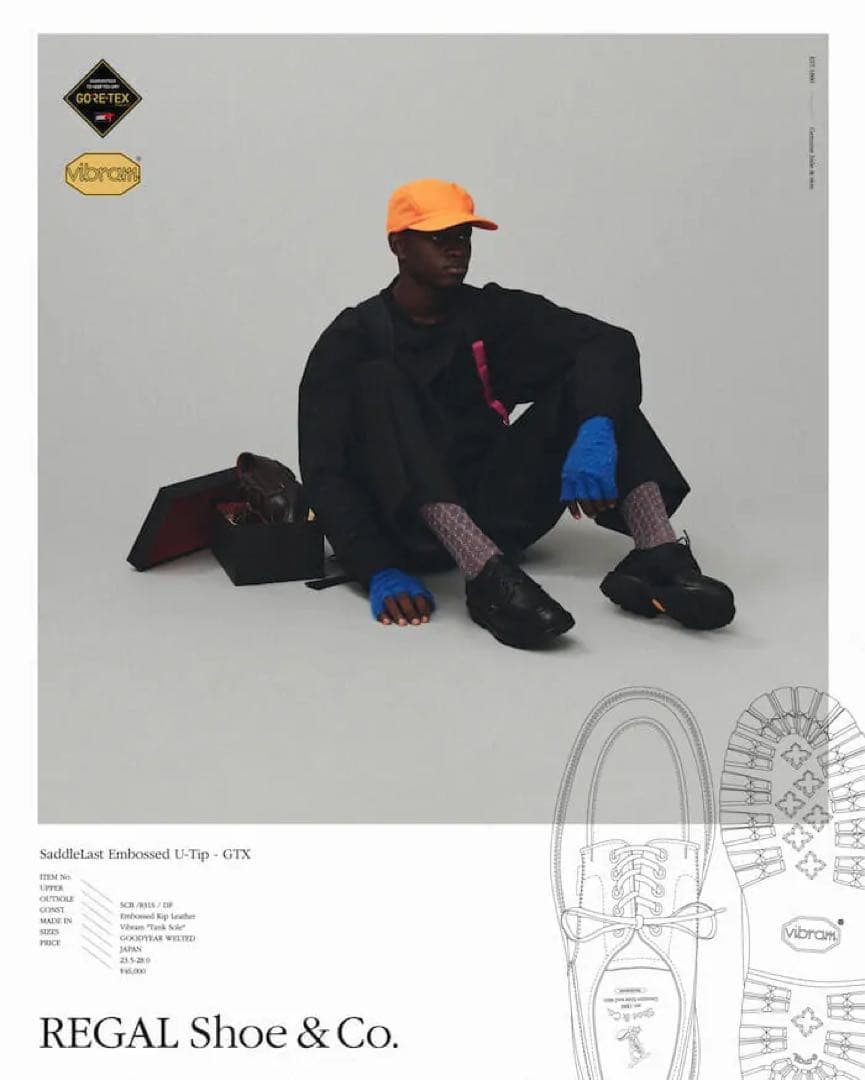 【27.5cm】Regal Shoe & Co. U-Tip GTX