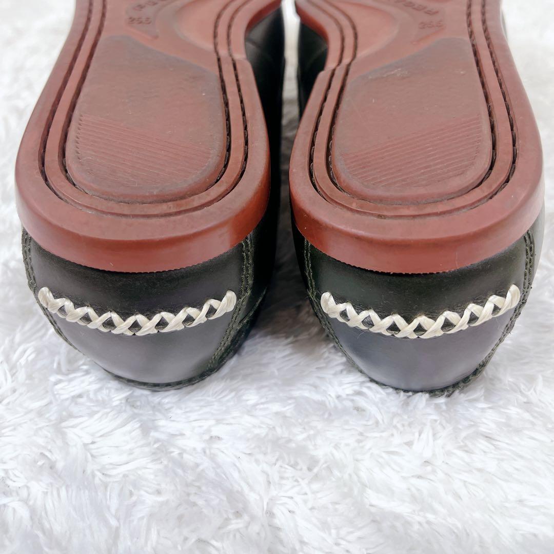 美品 REGALリーガル デッキシューズ レザー 脱着式 キルト 25.5cm