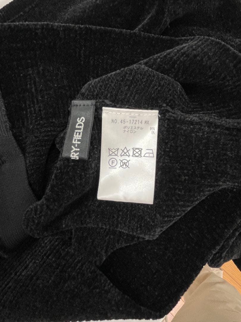 ストロベリーフィールズ シェニールべロア リボン釦カーディガン 未