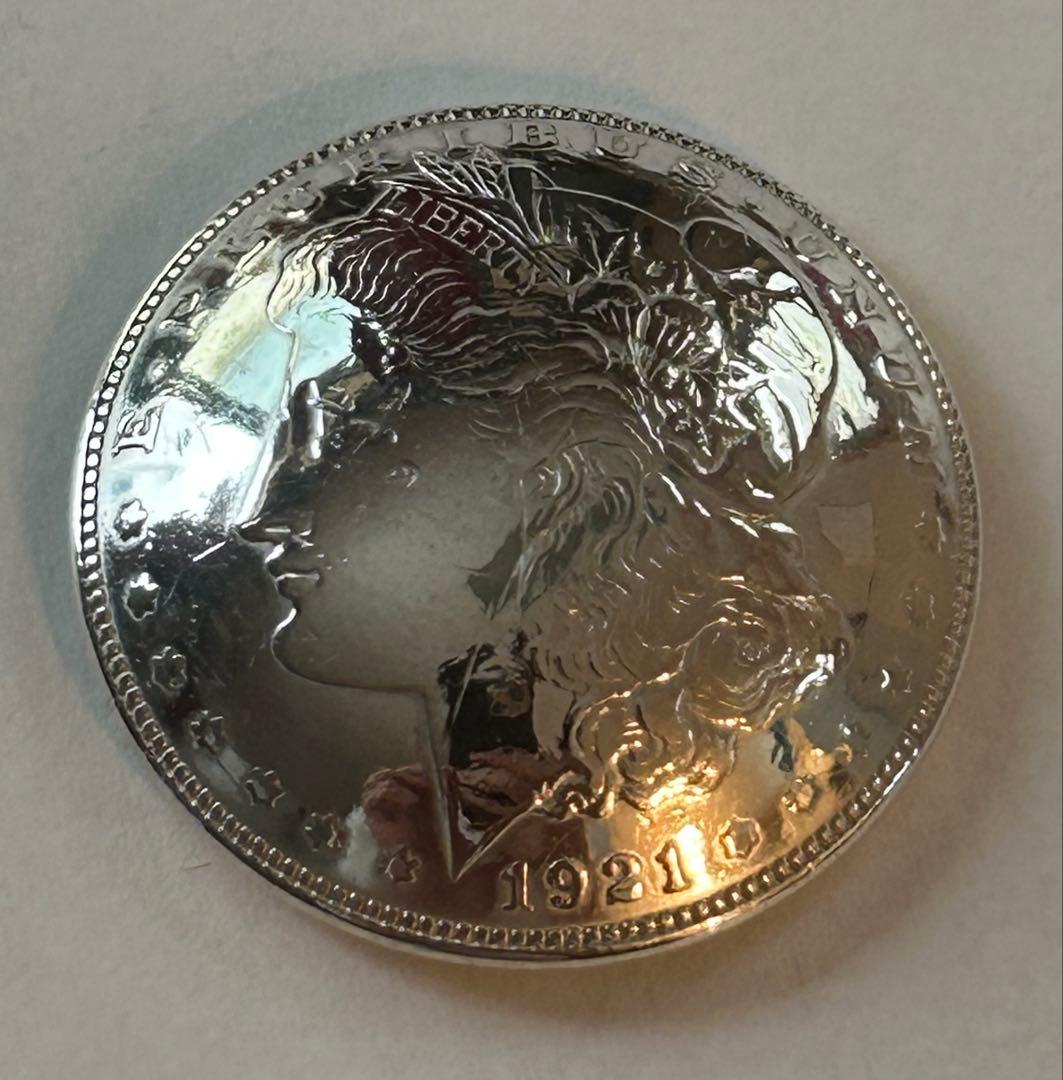 モルガンコンチョ 本物 1921 ネジ式 アメリカ 1ドル銀貨 - メルカリ