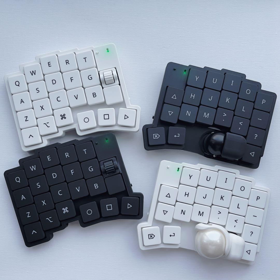 roBa LP（low profile）自作キーボード組み立て済み