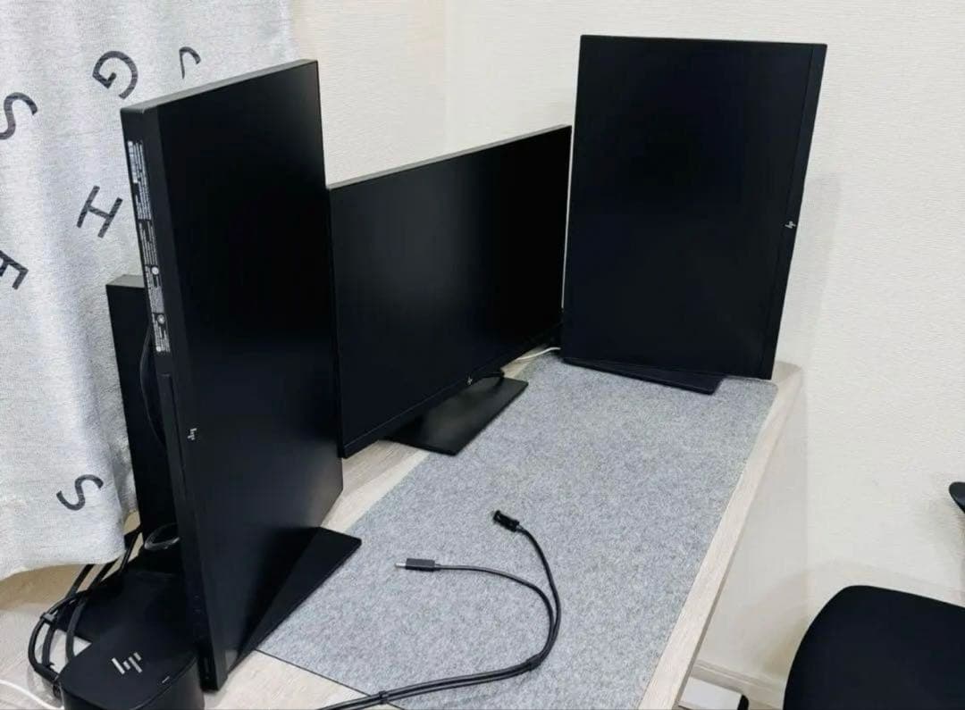最終値下げ HP純正 24インチモニター3枚+ドッキングステーション