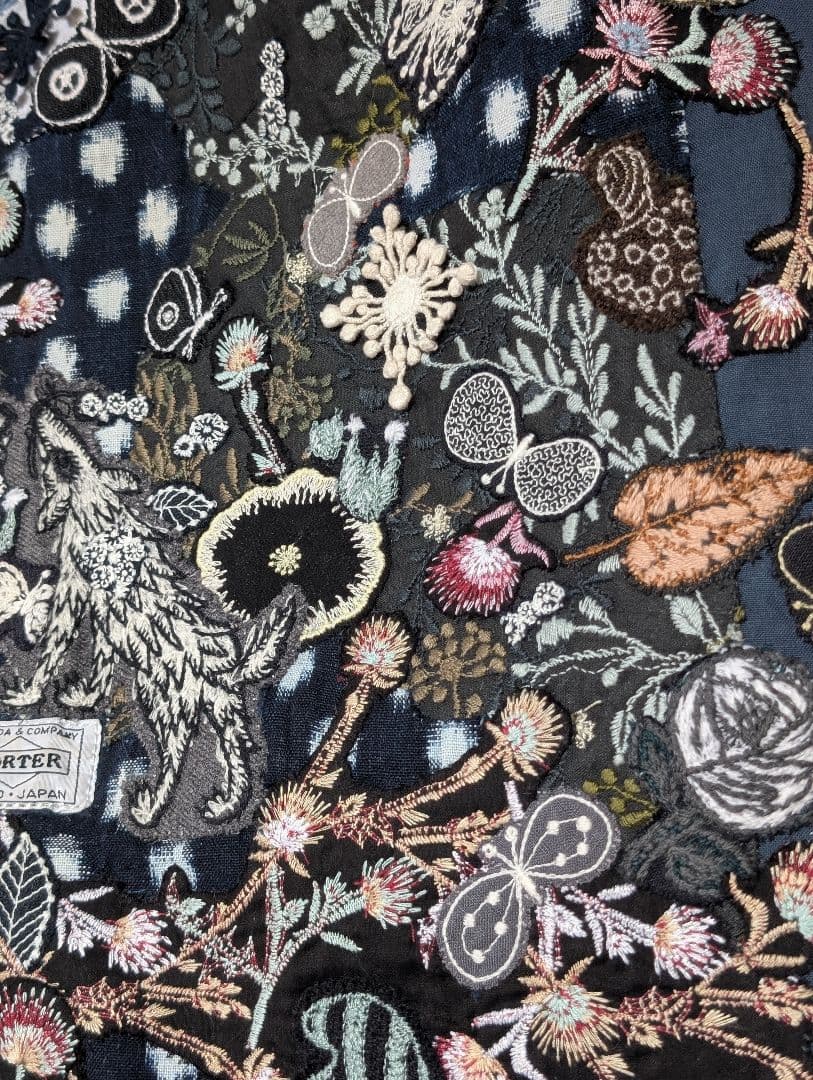 ガレ調《吉田カバンとWolf＆flower》藍染　古布　ミナ　pic　バック