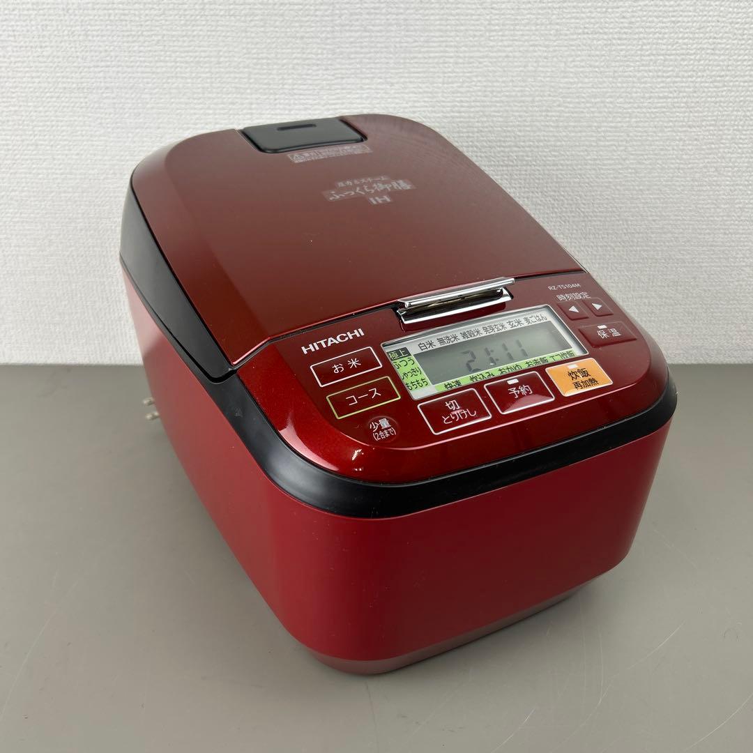 HITACHI RZ-TS104M 赤色 炊飯器 IH炊飯 2020年製 日立製2020年式中古IH炊飯器1.0L（5.5合） RZ-TS104M