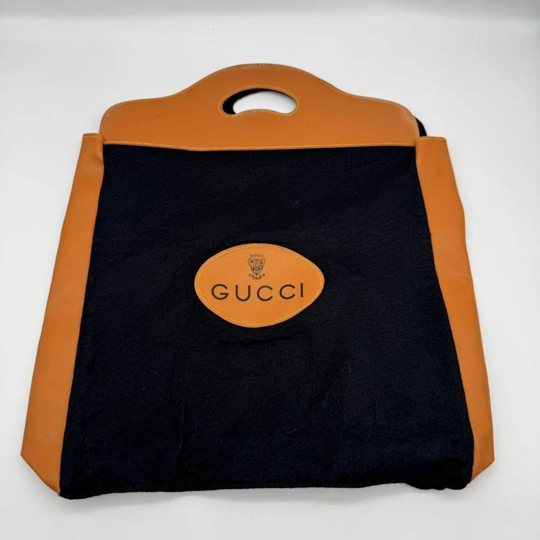 GUCCI オールド グッチ　フェルト カーフ レザー ハンドバッグ ○超美品○GUCCI オールド グッチ○フェルト カーフ レザー 本革