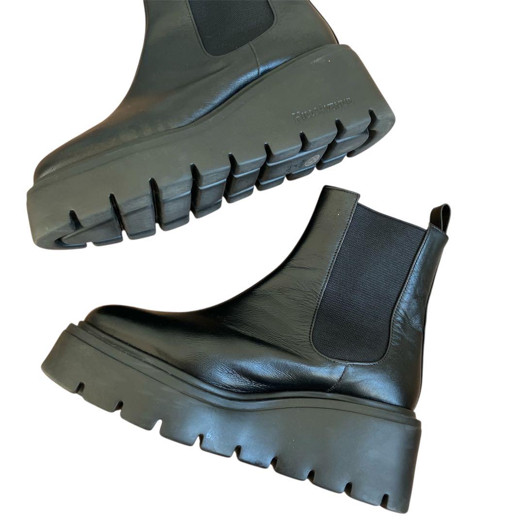 【美品】ヒルズアヴェニュー アーチー 23.5cm サイドゴアブーツ 厚底