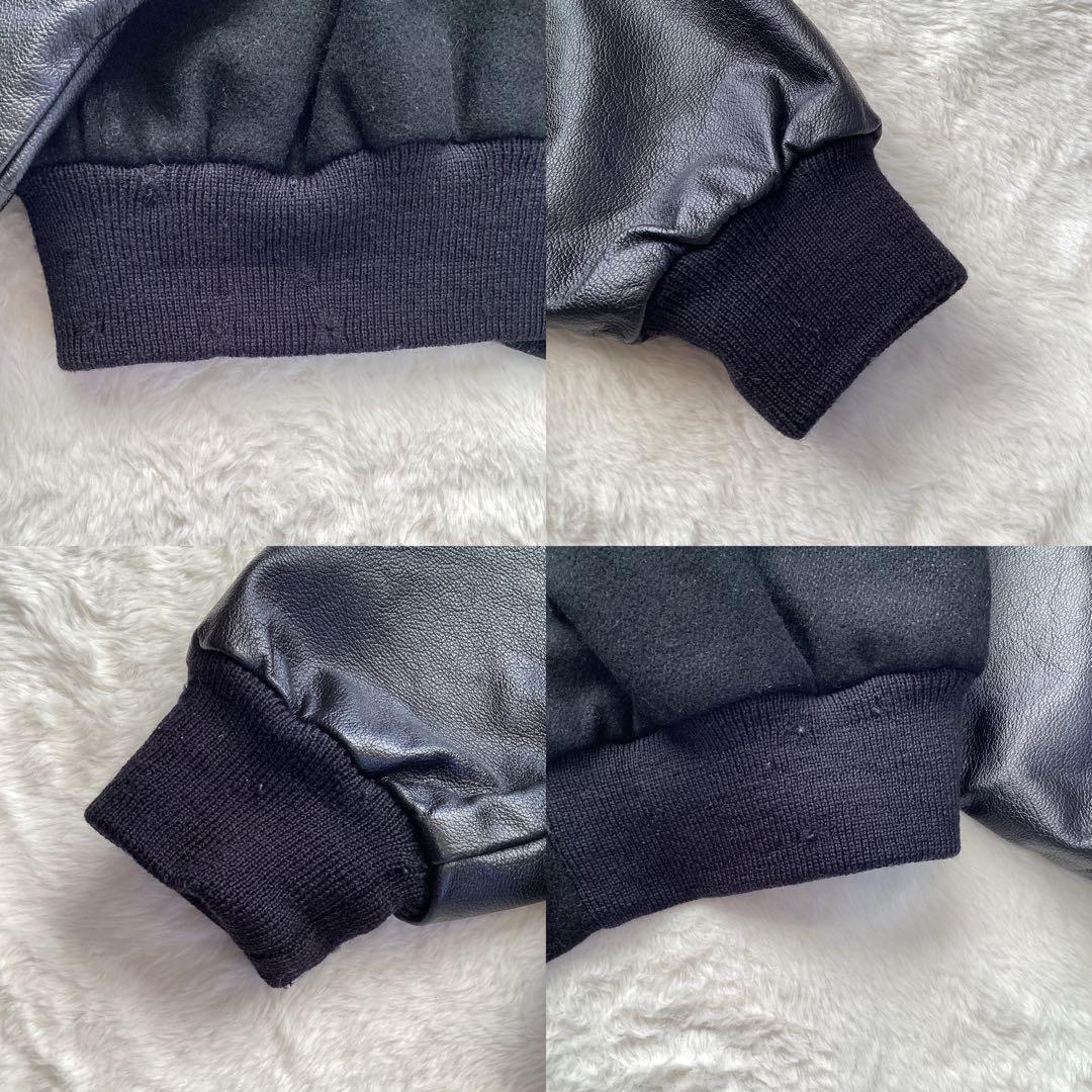 希少】ゴールドジム スタジャン レザー切り替え USA製 XL 黒