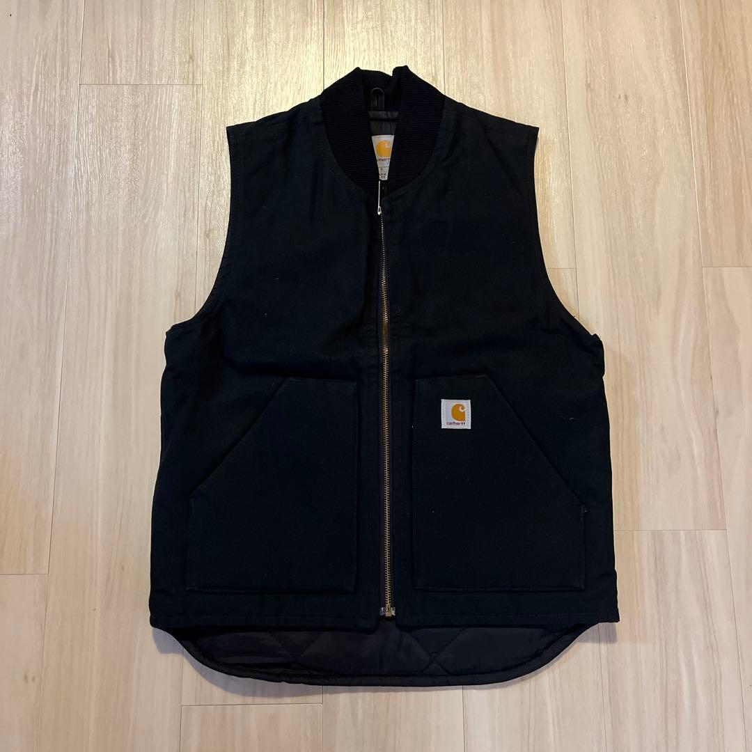 カーハート キルティング ベスト carhartt 古着　ダックベスト Made in USA】Carhartt ダックベスト M キルティング 刺繍 | 古着屋