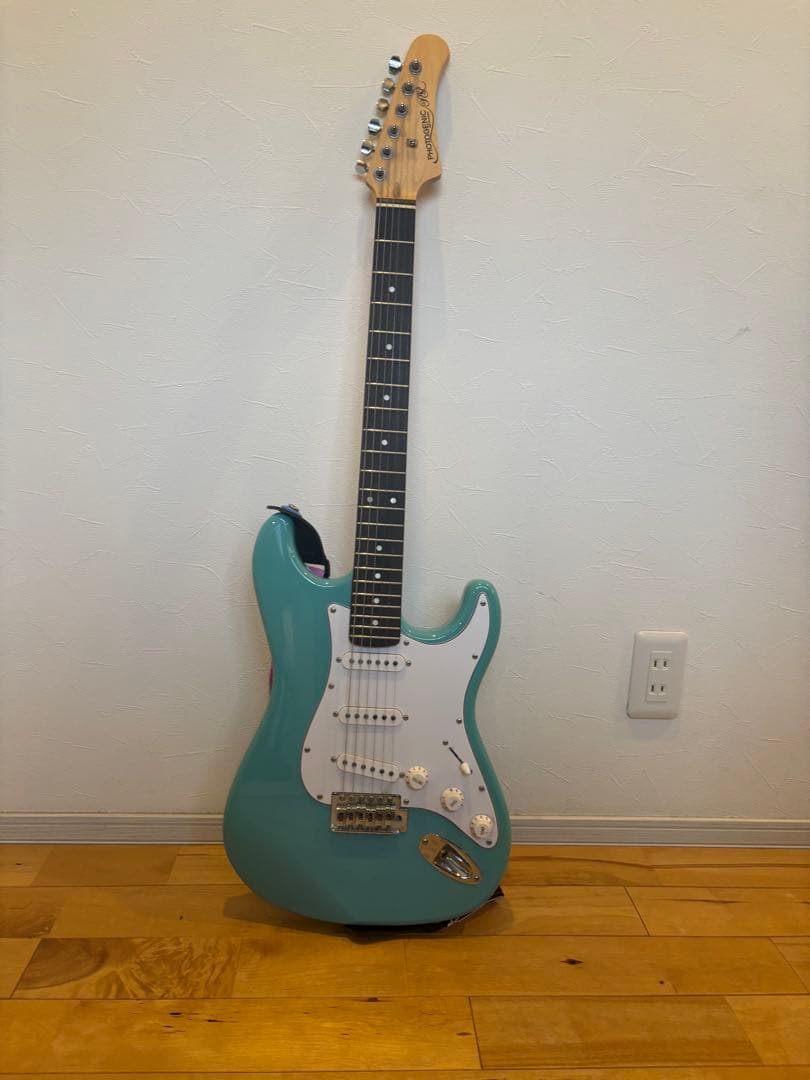 PHOTOGENIC エレキギター水色 Amazon | Photogenic フォトジェニック エレキギター STタイプ