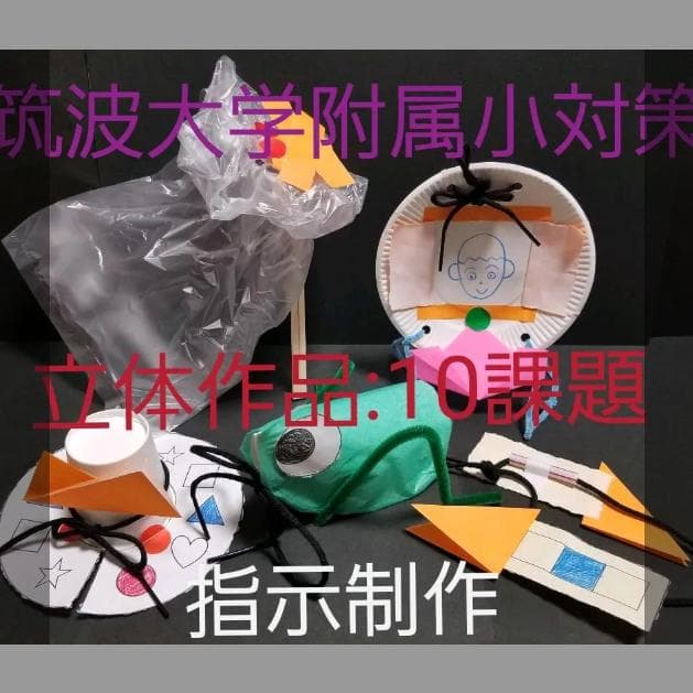 筑波 制作対策(平面 / 立体:22作品)】※制作動画QRコード付 小学校受験