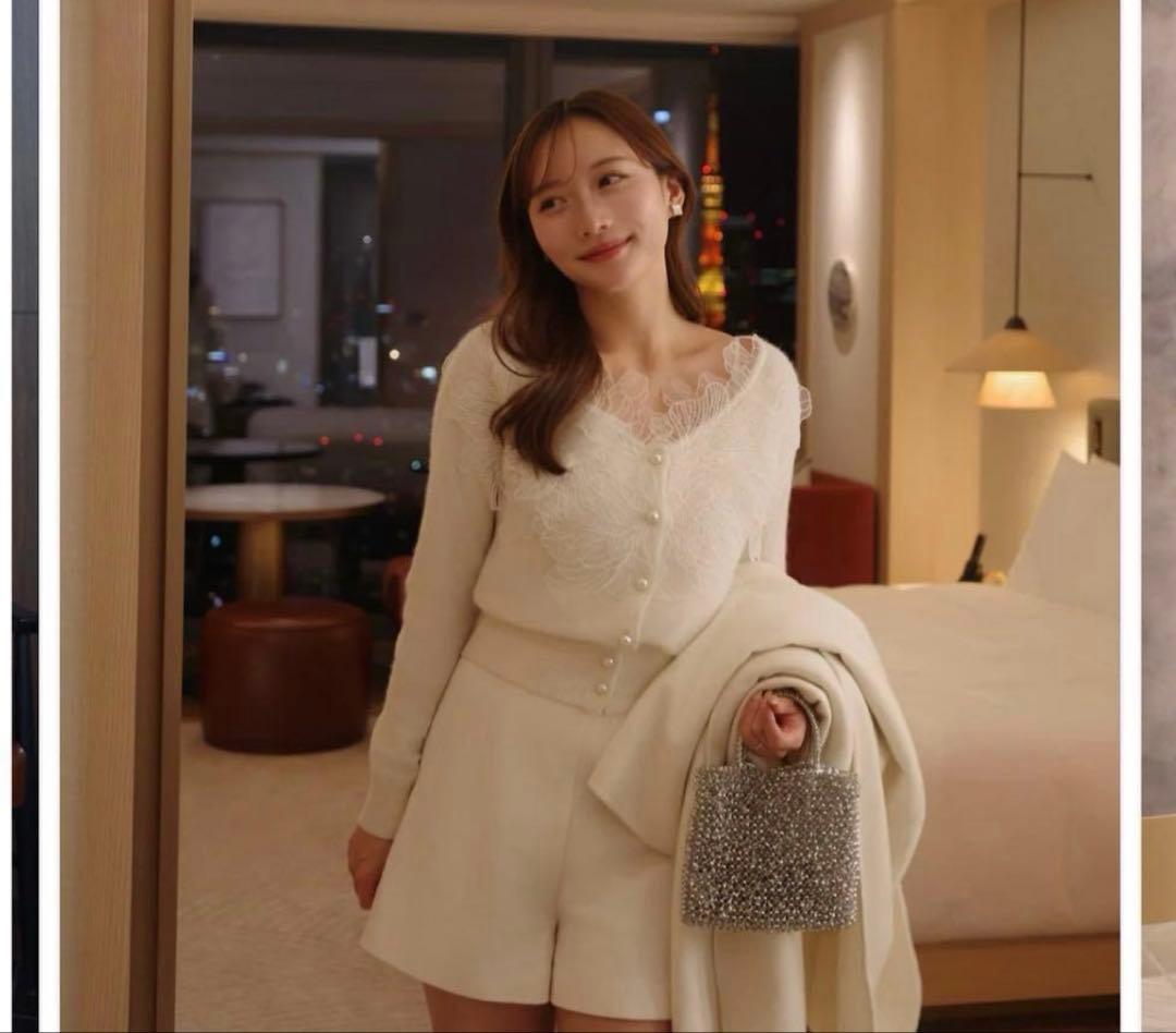 polaura レースフリルカーディガン ホワイト - メルカリ