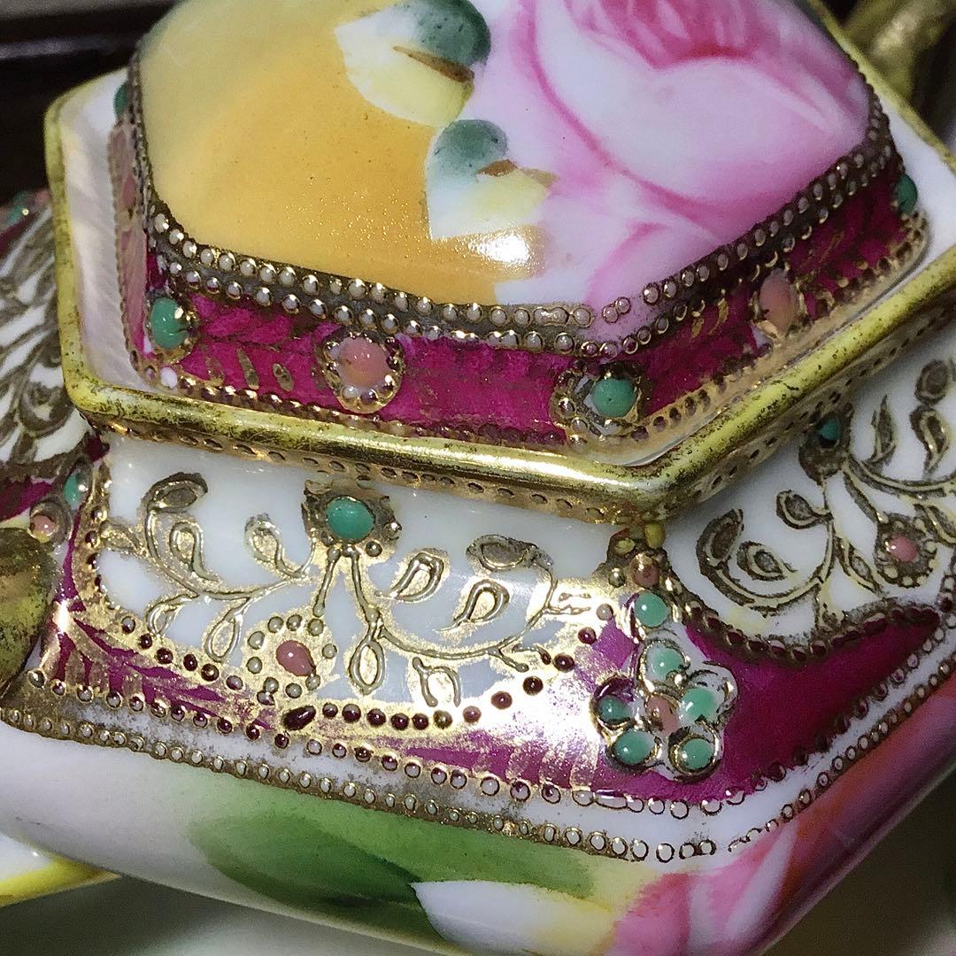 オールドノリタケ◇シュガーポット◇金彩 薔薇