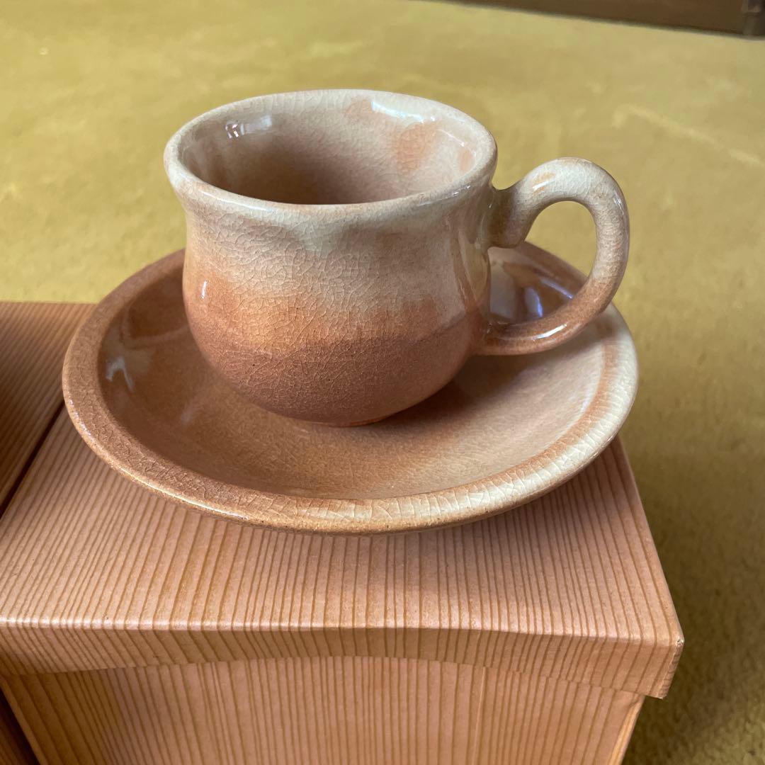 萩焼 天龍窯 カップ・ソーサー 2個セット - メルカリ
