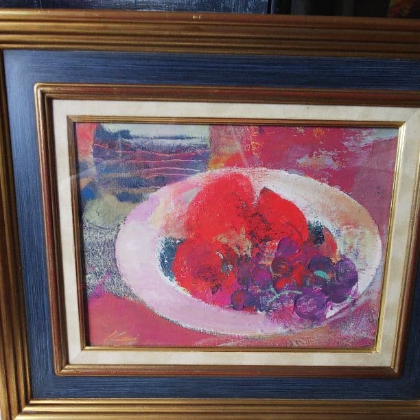 紅い実  大内田敬作品 上野の森美術館所蔵作品展 なんでもない日ばんざい！ - 第1章「日常の