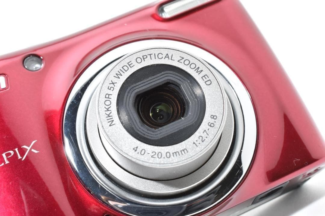 □ 美品・レッド□ ニコン Nikon COOLPIX L23 - メルカリ