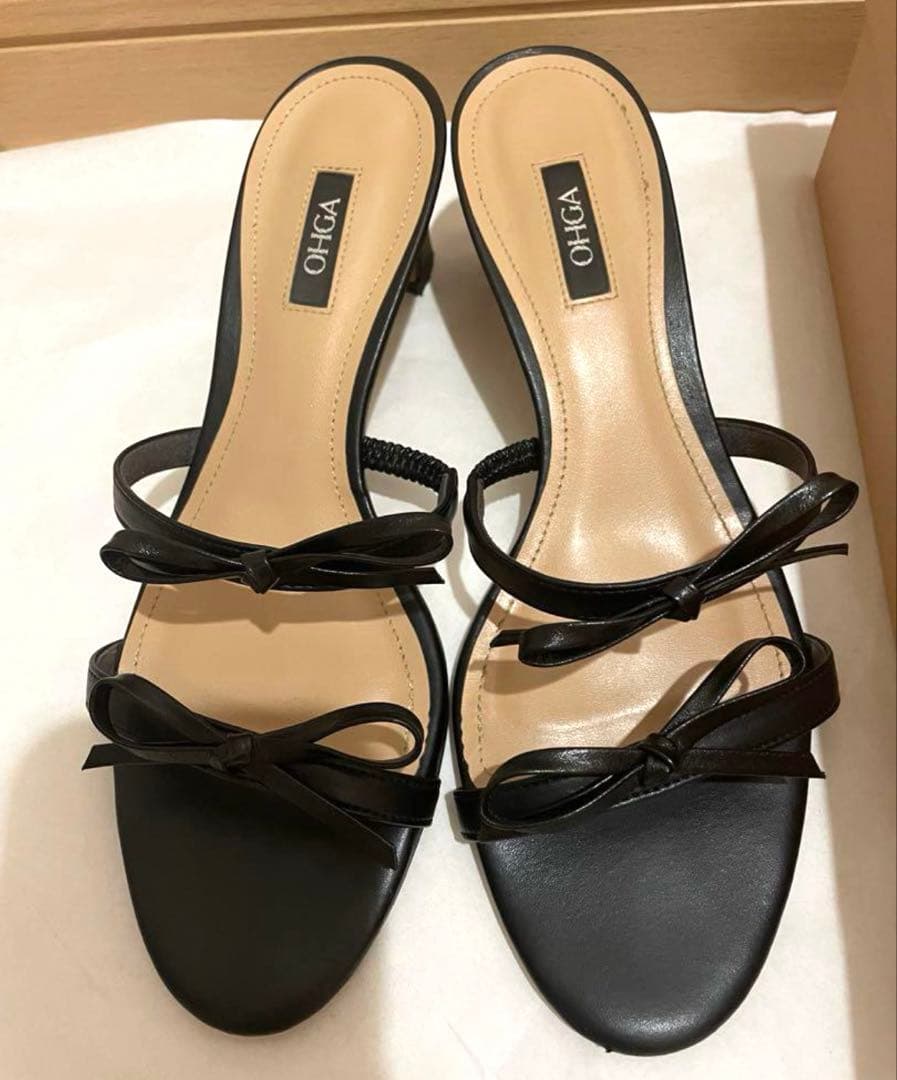 OHGA オオガ リボンサンダル 23.5cm
