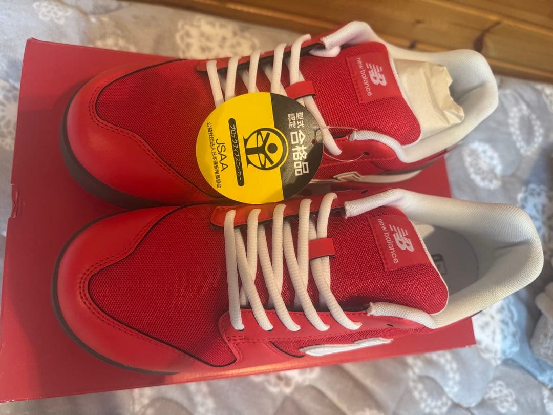 New Balance 安全靴 レッド 26.5cm
