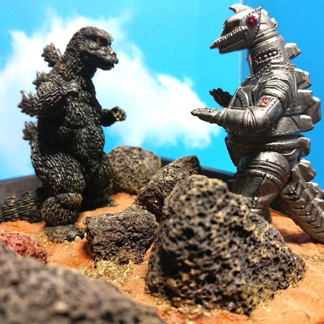 ゴジラ対メカゴジラ ジオラマ 二面背景付 - メルカリ