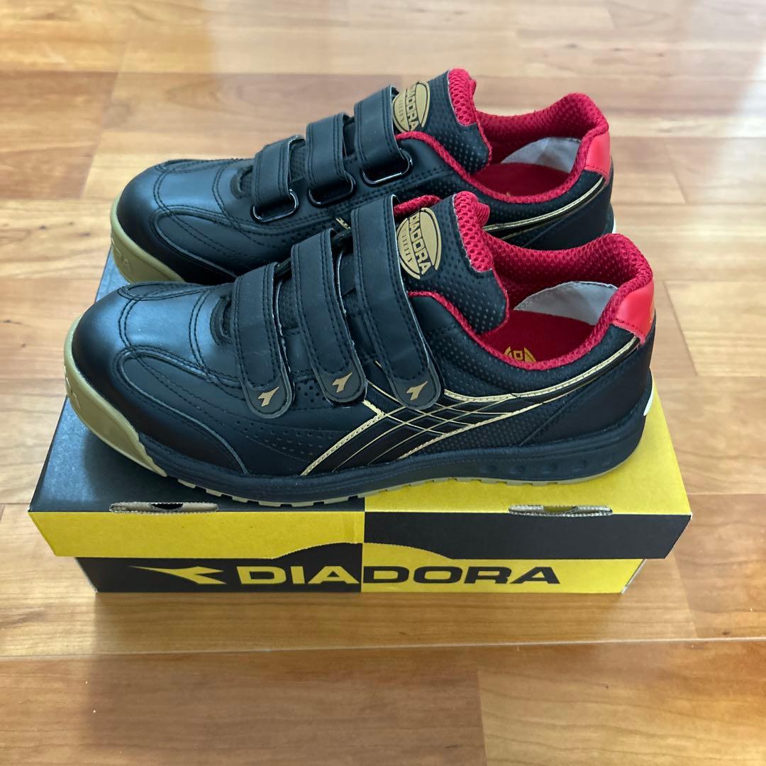 DIADORA 安全靴 26.0cm 黒/赤 ベルクロタイプ