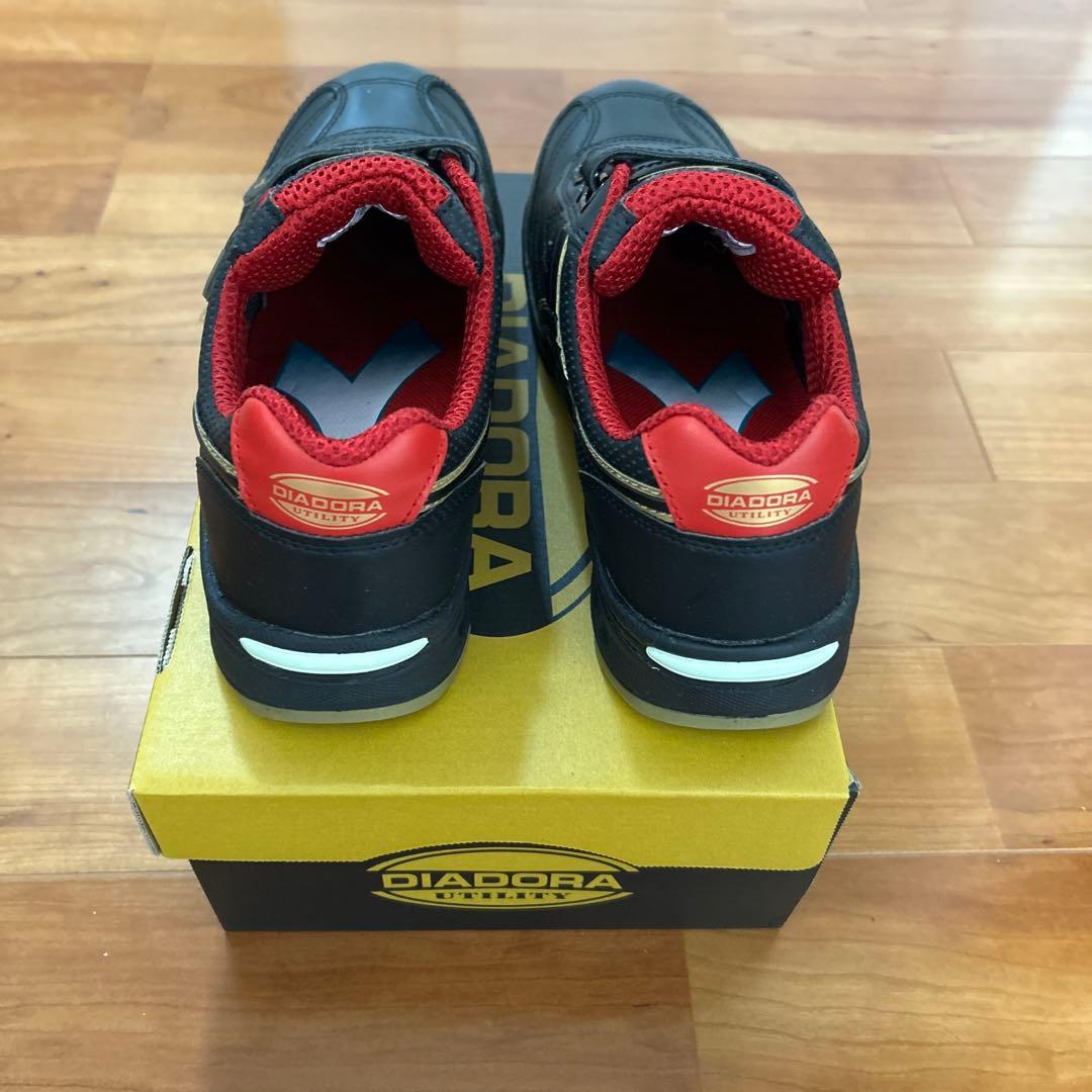 DIADORA 安全靴 26.0cm 黒/赤 ベルクロタイプ