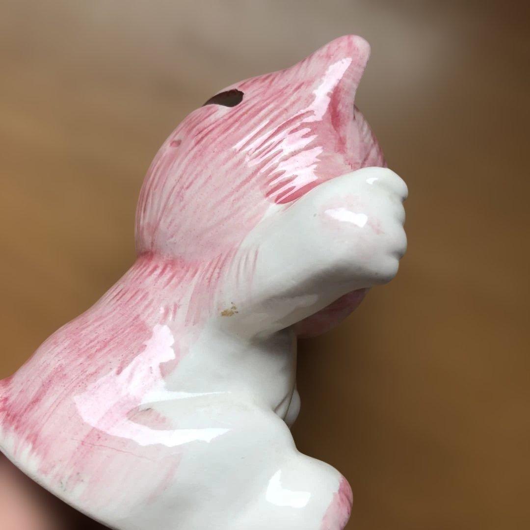 ns0815様 レア！じゃりン子チエ 小鉄ピンク 貯金箱 陶器 昭和レトロ