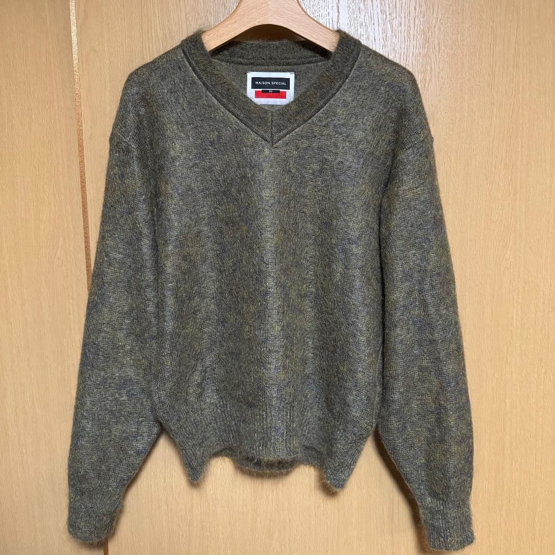 【Maison Special】KID MOHAIR V-Neck Knit KID MOHAIR V-Neck Knit