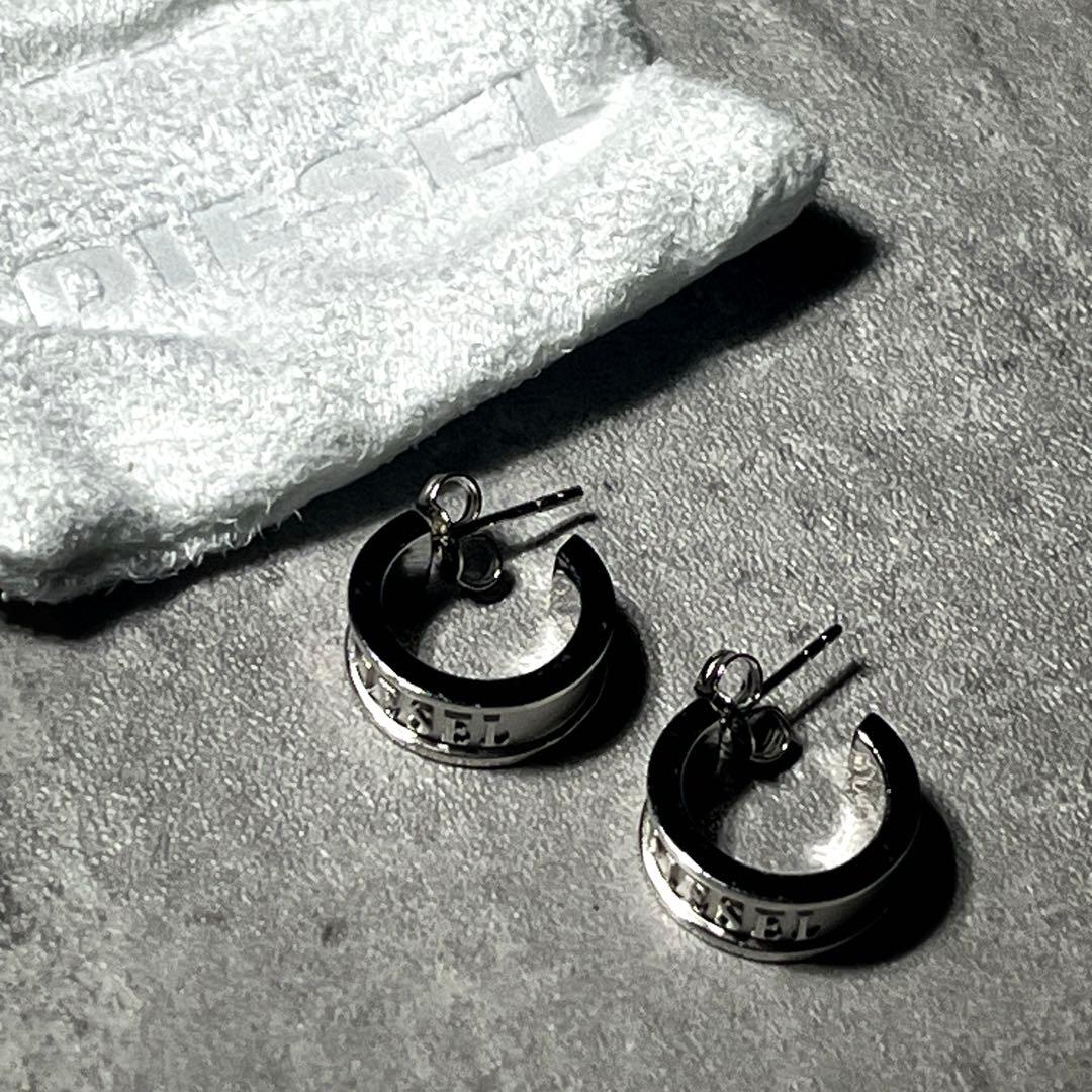 超希少　DIESEL ディーゼル メンズ 両耳用 フープピアス 925刻印有り DIESEL®】ピアス メンズ | イヤーカフ | ディーゼル公式ストア