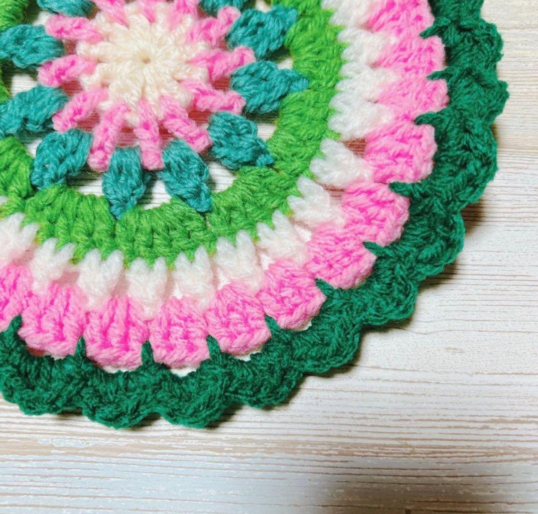 6-90 ま〜るい毛糸のマルチカバー - メルカリ