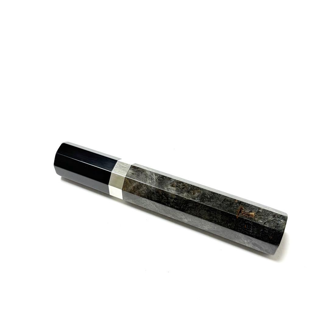 銀巻 黒水牛角 ペティ4寸 スタビライズドウッド 八角柄 ペティ120 包丁