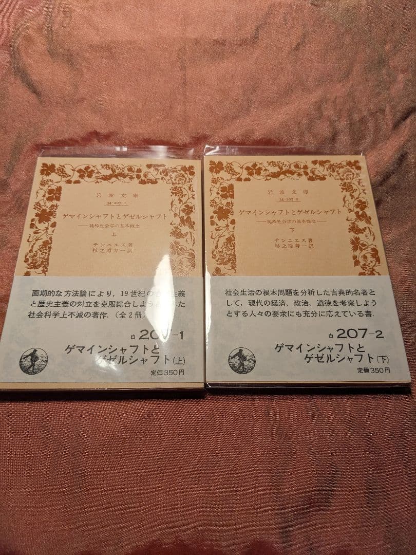 新品未読品　ゲマインシャフトとゲゼルシャフト 上下セット　テンニエス　岩波文庫 Amazon | 品 ゲマインシャフトとゲゼルシャフト 上下セット テンニエス