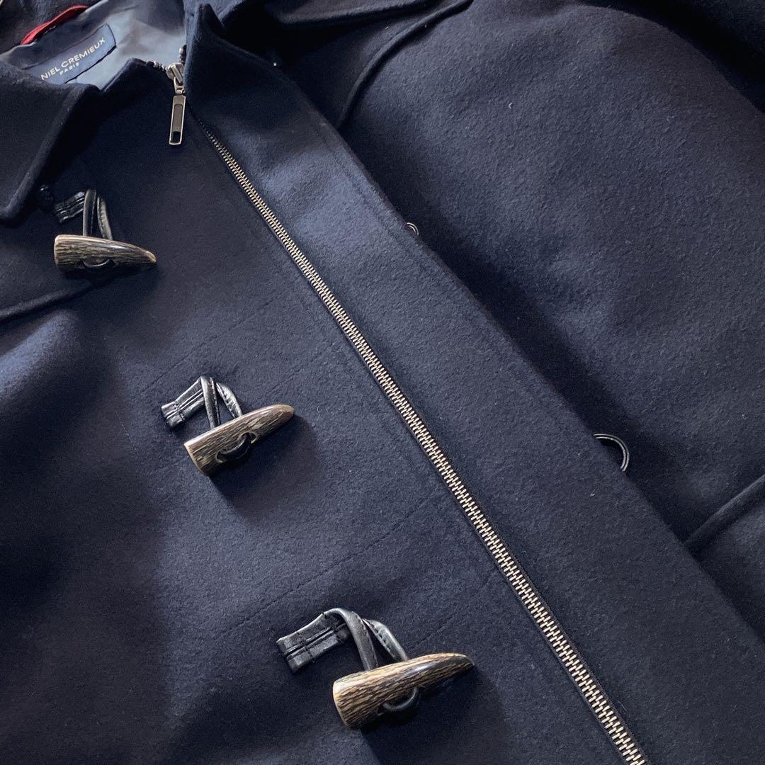 ダニエルクレミュ 良品 日本製 カシミヤ使用 フード脱着 ダッフル