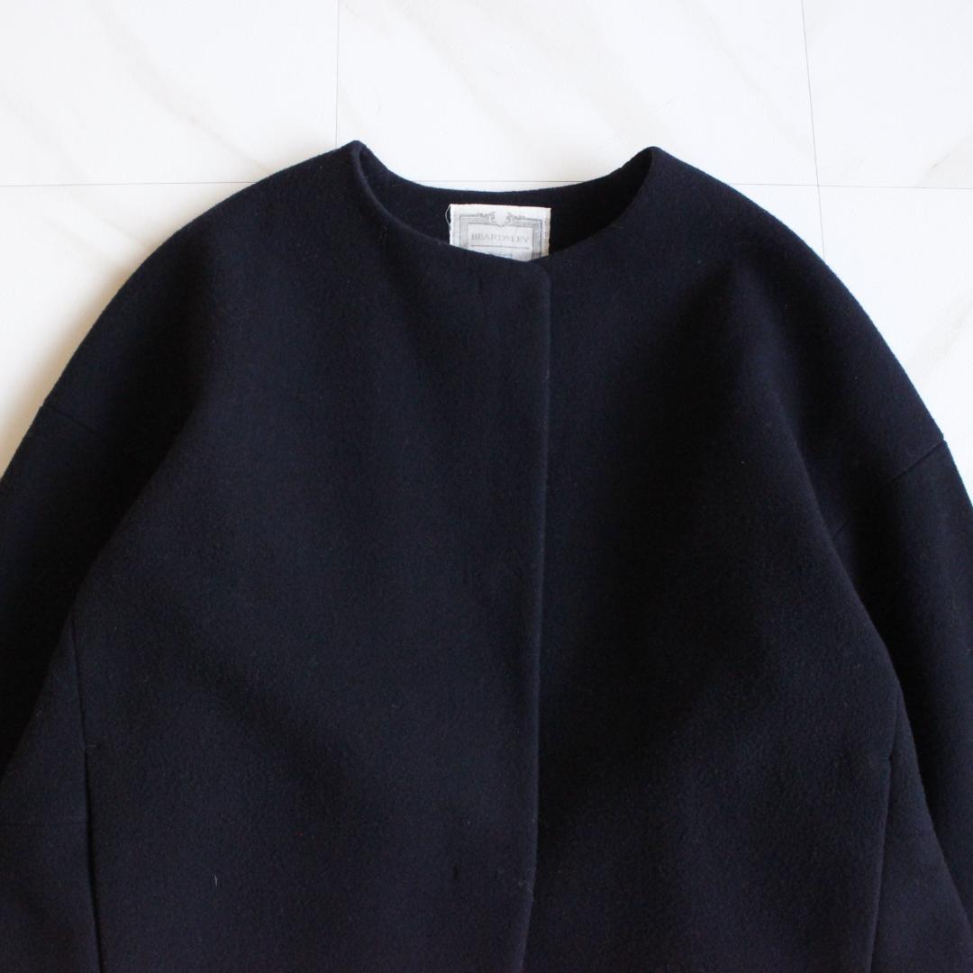 BEADSLEY 後ろぷっくりウールショートコート Fサイズ ネイビー - メルカリ