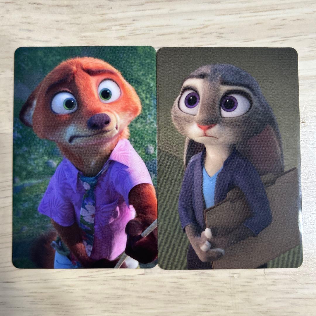 ズートピア2 オーマイカフェ 予約 特典カード ニック ジュディ 2枚