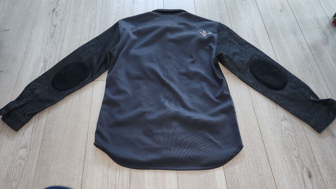 美品 hyod ヒョウドウ 黒デニムネルシャツ L 防寒防風バイクウェア