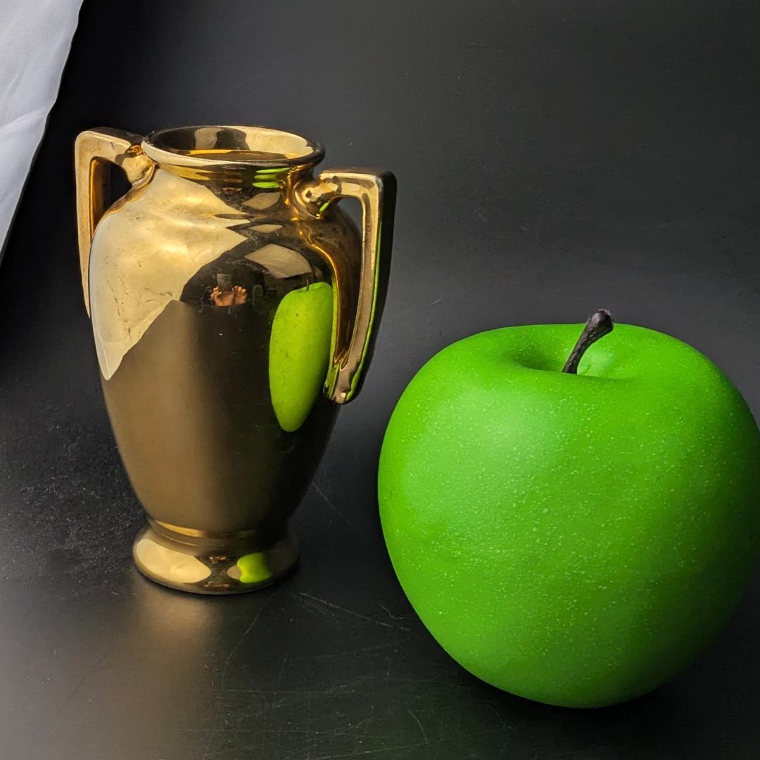 ノリタケ 森村組 金彩 “Mリース”ミニチュア花瓶 アンティーク輸出品