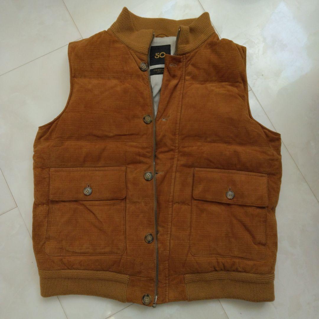 美品　 cinquanta ヤギ革　ダウン90 チンクアンタ スエード　ベスト レザーベスト | CINQUANTA (Men)/チンクアンタ | 三越伊勢丹オンライン