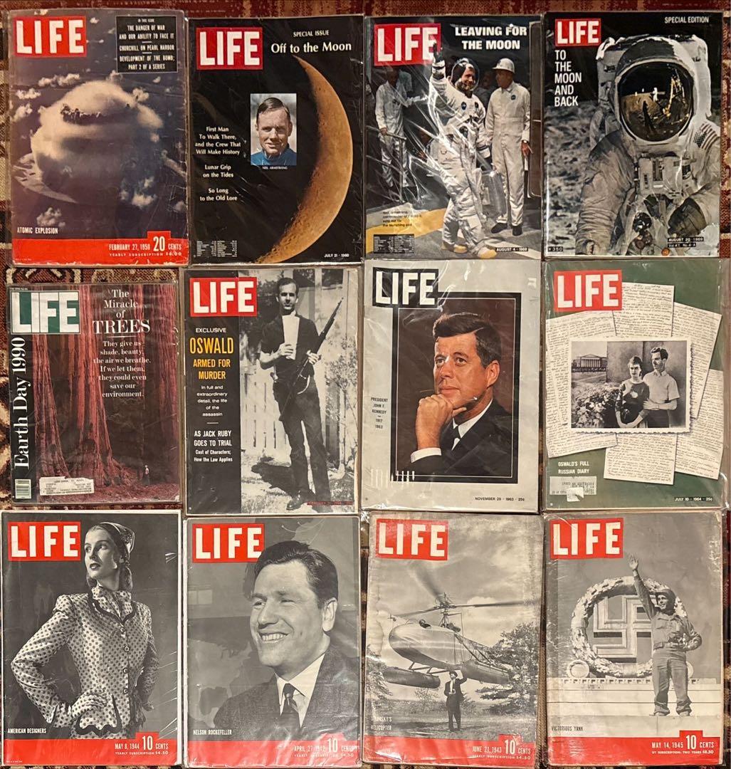 超希少　ヴィンテージLIFE誌　12冊　LIFEが入る額付き　質問はコメントへ 超希少 ヴィンテージLIFE誌 12冊 LIFEが入る額付き 質問はコメントへ
