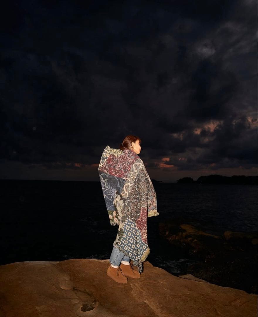 kaito fukui ラグ ブランケット NY リバーシブル - メルカリ