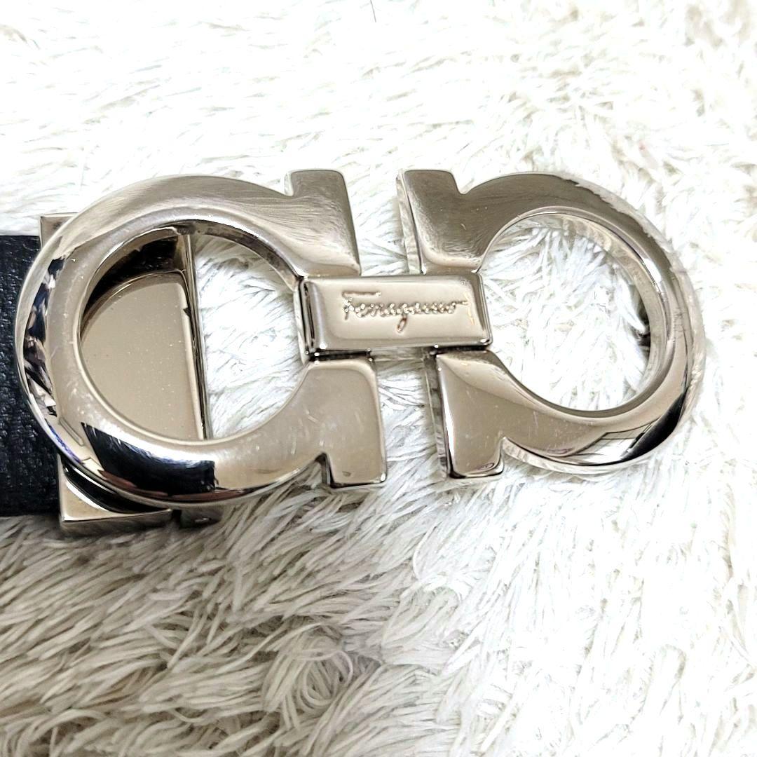 極美品 フェラガモ ガンチーニ ダブルガンチーニ レザーリバーシブル