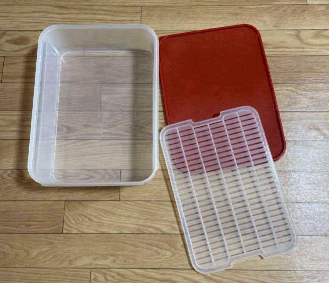 ☆タッパーウェア❗️MMダブル.パプリカカラー（すのこ付き）9400ml❗️