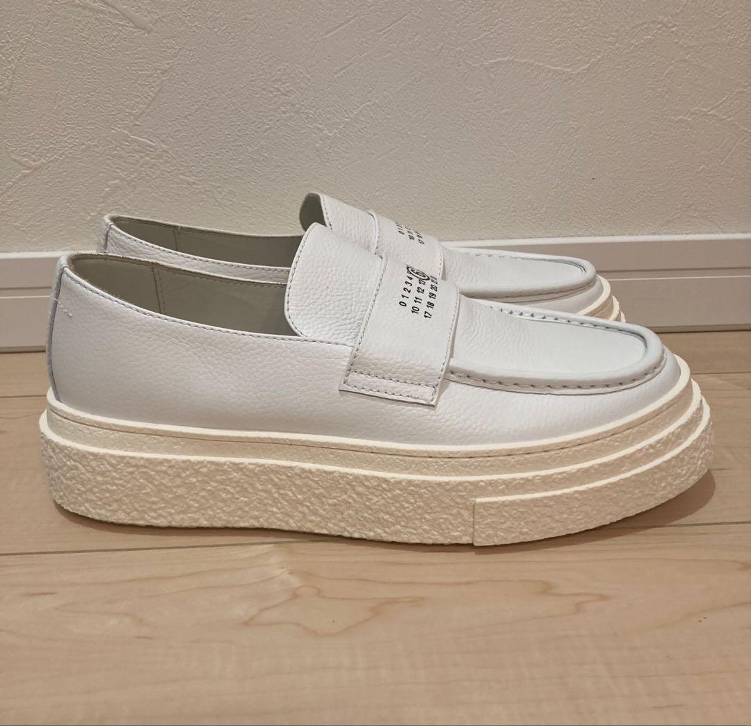 ☆MM6 ホワイト厚底ローファー40 - メルカリ
