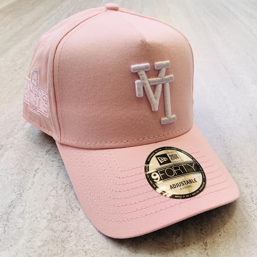 海外限定！ LA ニューエラ キャップ ドジャース 逆ロゴ ピンク pink