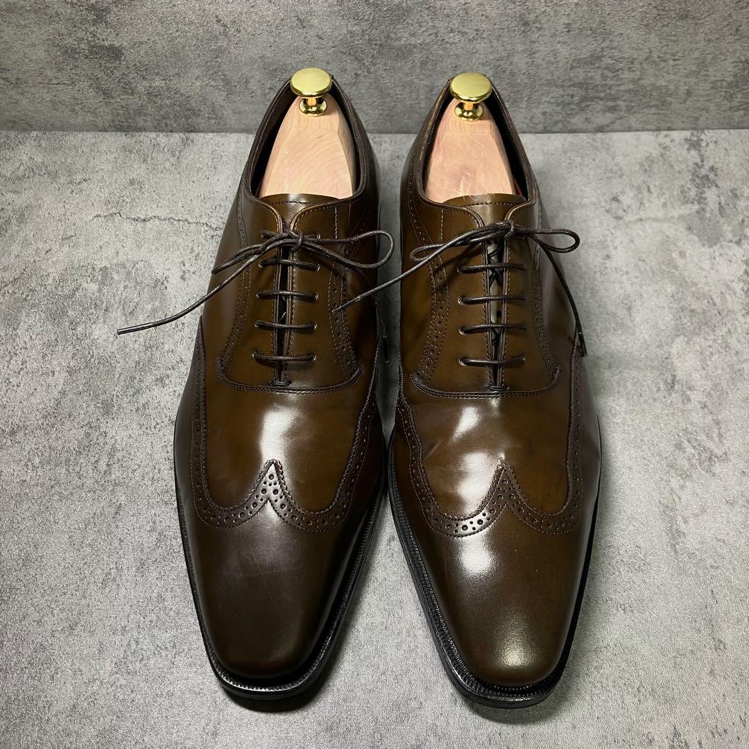 未使用級 リーガル ビジネスシューズ 02CR ウイングチップ 茶 2265