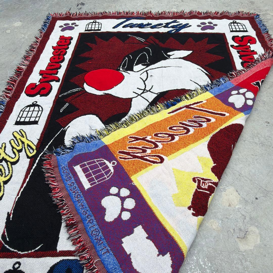 トゥイーティー シルベスター ブランケット ラグ 142x109